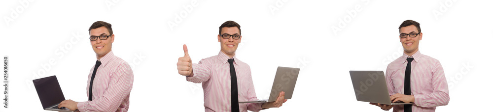 Young businessman isolated on the white Young businessman isolated on the white