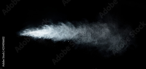 Dust cloud on black background