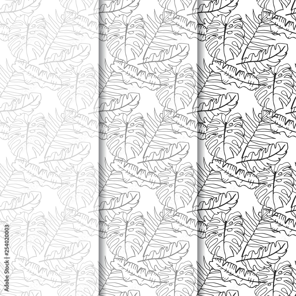 seamless floral pattern tropical palm leaves