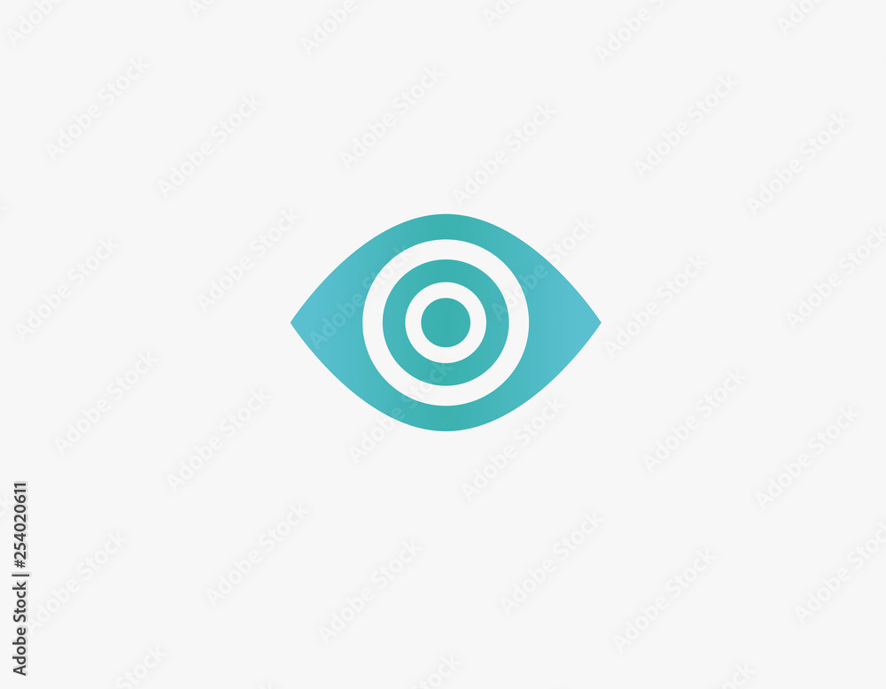 Geometric logo eye icon for eye clinic