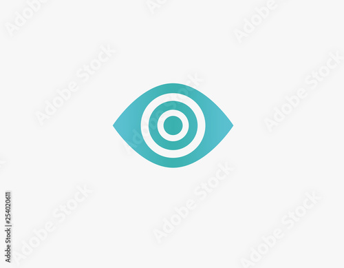 Geometric logo eye icon for eye clinic