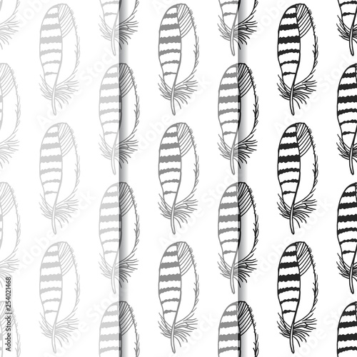 Photography Mockingjay feather seamless pattern hand drawn sketch