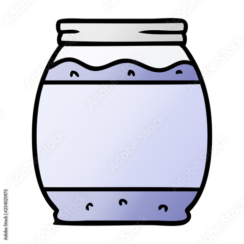 gradient cartoon doodle of a strawberry jam