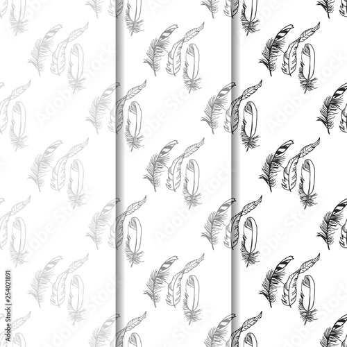 Photography Mockingjay feather seamless pattern hand drawn sketch