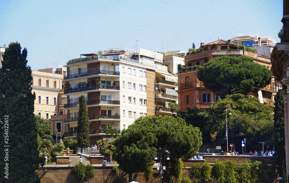 buildings in the center of Rome