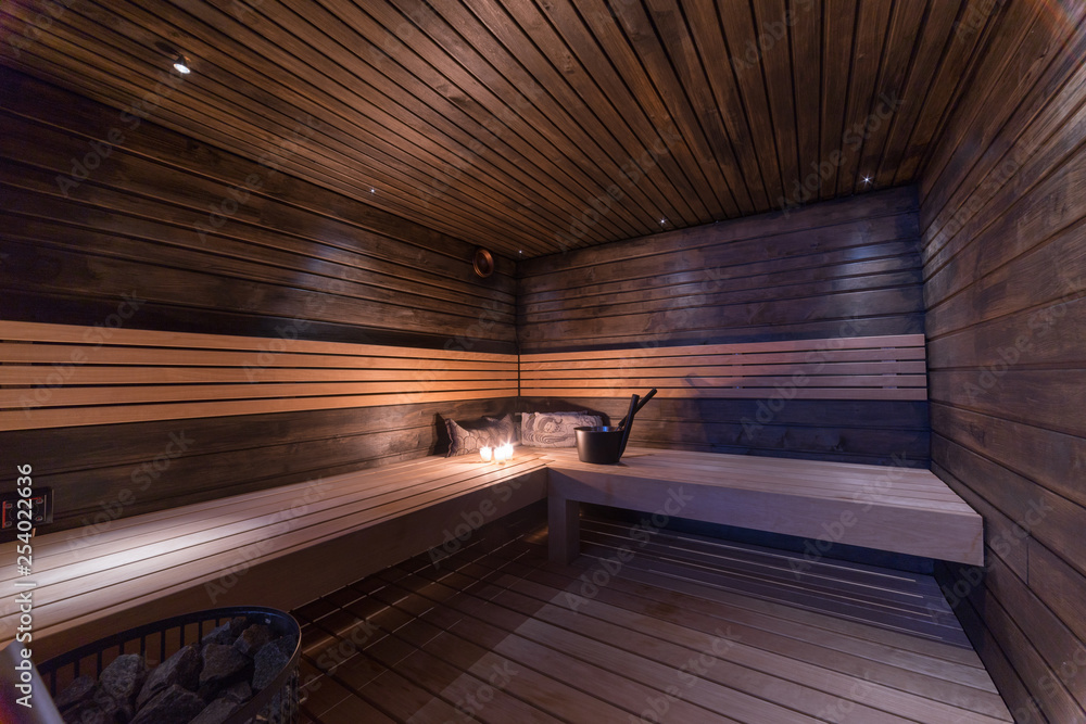 Interior of modern Sauna Interior of modern Sauna
