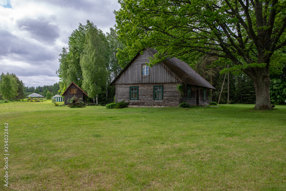 details of old wooden house in countryside details of old wooden house in countryside