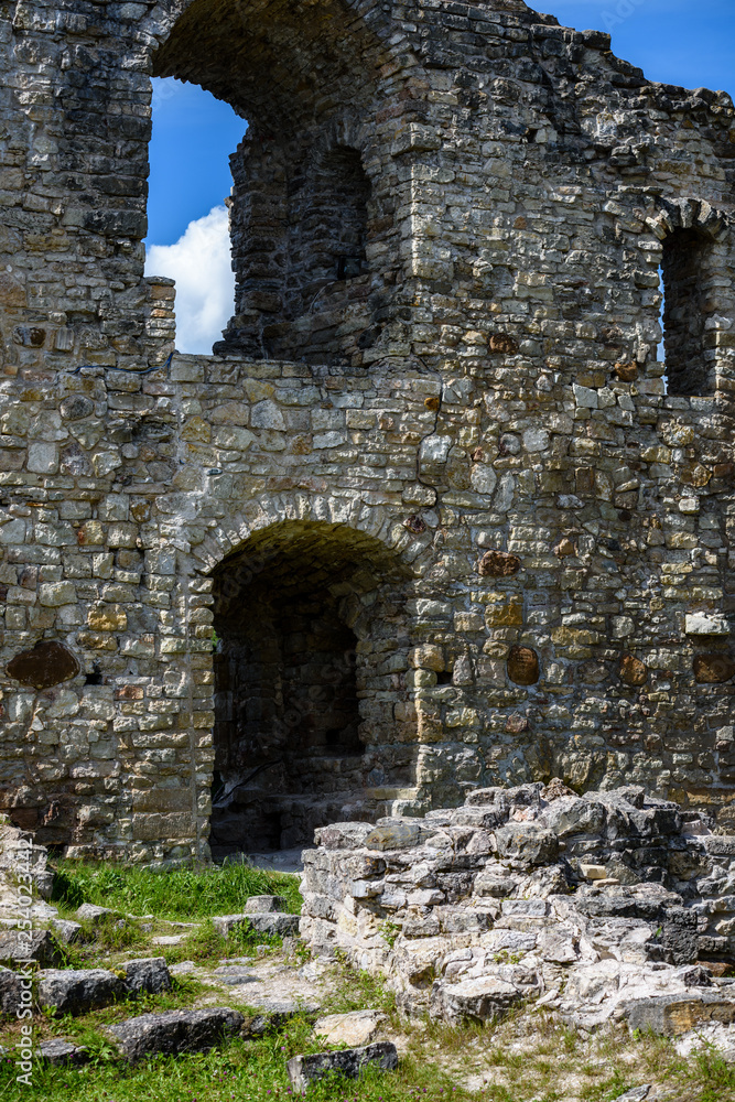 ancient stone building castle details