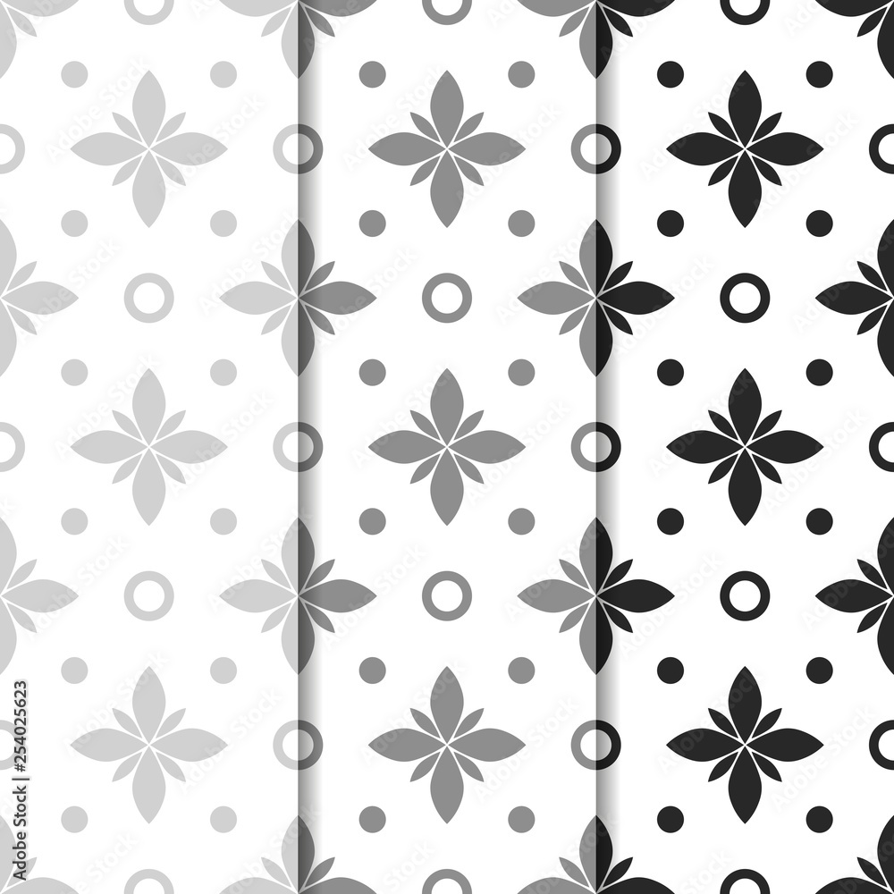 seamless pattern with flowers and circles seamless pattern with flowers and circles