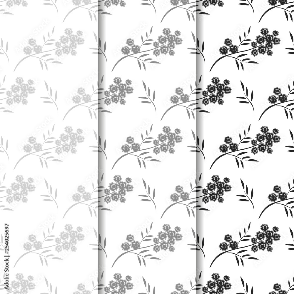 seamless pattern with flowering branch