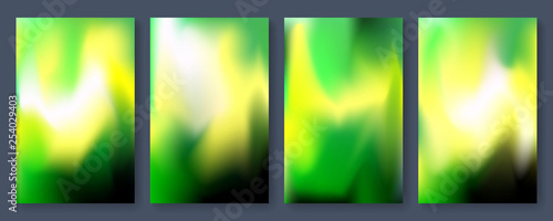 Bright color background with mesh gradient texture for brochure, leaflet, flyer, cover, catalog. Blue, pink, yellow, green placard poster template. Vector illustration