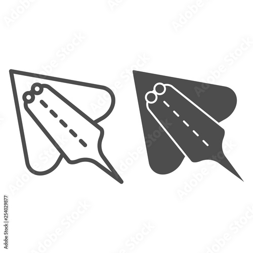 Ramp fish line and glyph icon. Electric stingray vector illustration isolated on white. Wildlife outline style design, designed for web and app. Eps 10. photo