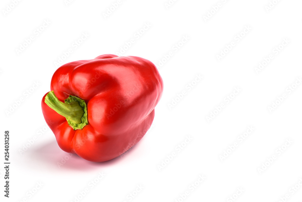 Red bell pepper isolated on white background. Red bell pepper isolated on white background.