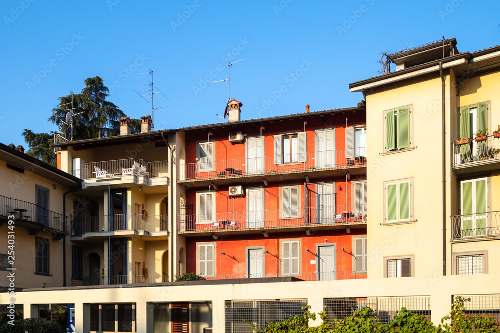 old apartment house on Via Borfuro street old apartment house on Via Borfuro street