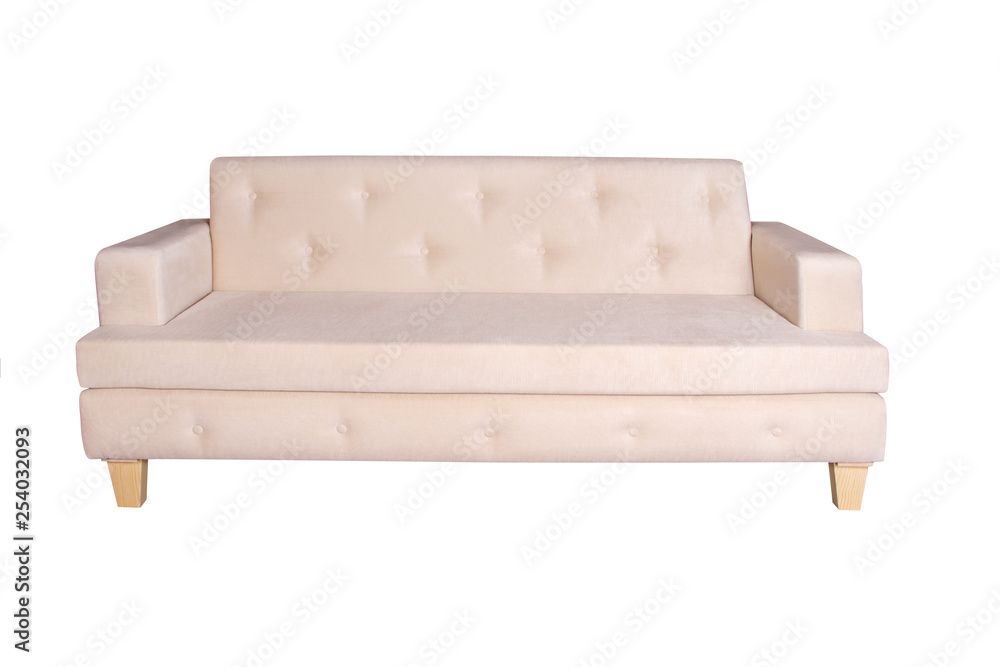 Brown front sofa furniture isolated on white background Brown front sofa furniture isolated on white background