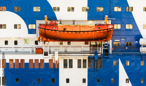 lifeboat on a cruise ship