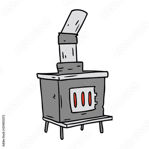 cartoon doodle of a house furnace