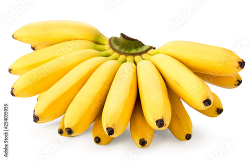 Bunch of ripe bananas on a white, isolated.