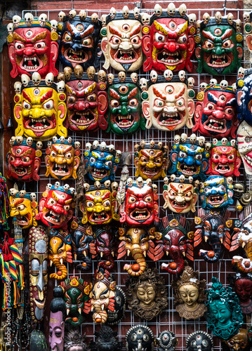Tibetan Buddhist demon masks