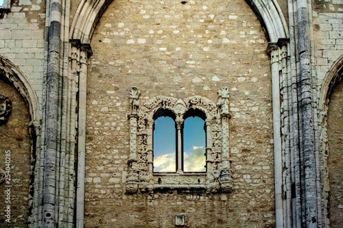 Ruin of the Igreja do Carmo church in Lisbon  Portugal