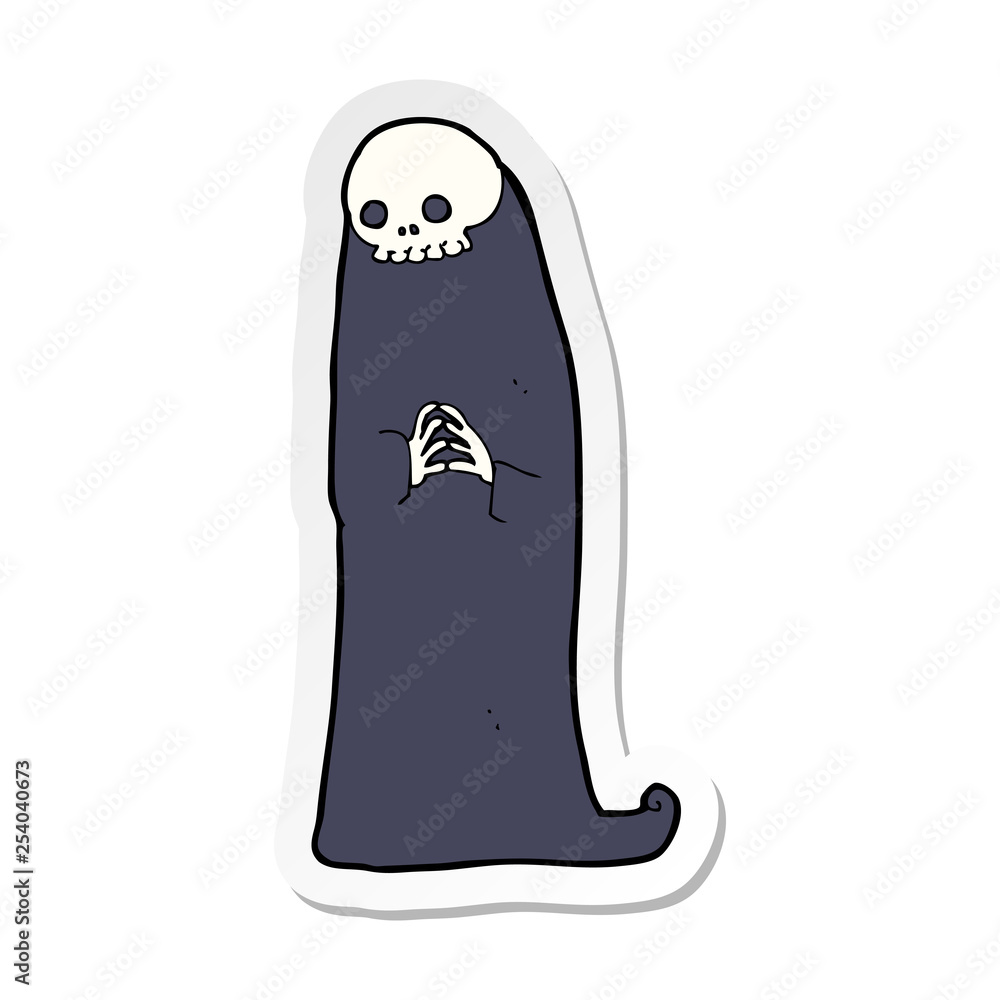 sticker of a cartoon halloween ghoul sticker of a cartoon halloween ghoul