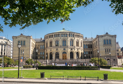 Storting Oslo its the supreme legislature of Norway, established in 1814 by the Constitution of Norway. It is located in Oslo.  photo