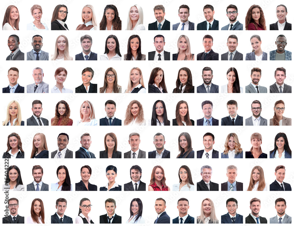 portraits of successful employees isolated on a white portraits of successful employees isolated on a white