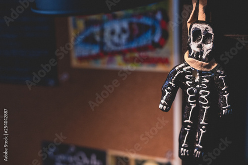 Skull / Skeleton - Creepy - Hanging voodoo doll on desk - New Orleans  photo