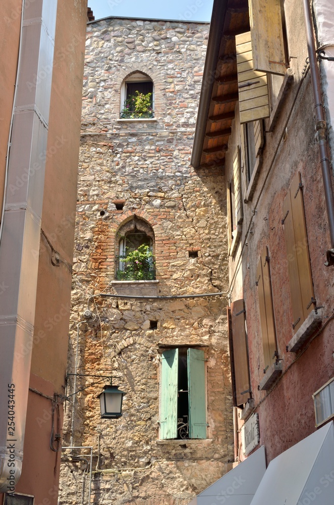 Stone building in Sirmione, Lake Garda, Italy