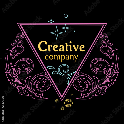 Creative company trendy triangle emblem