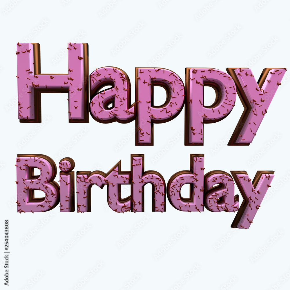 Happy Birthday sprinkle text