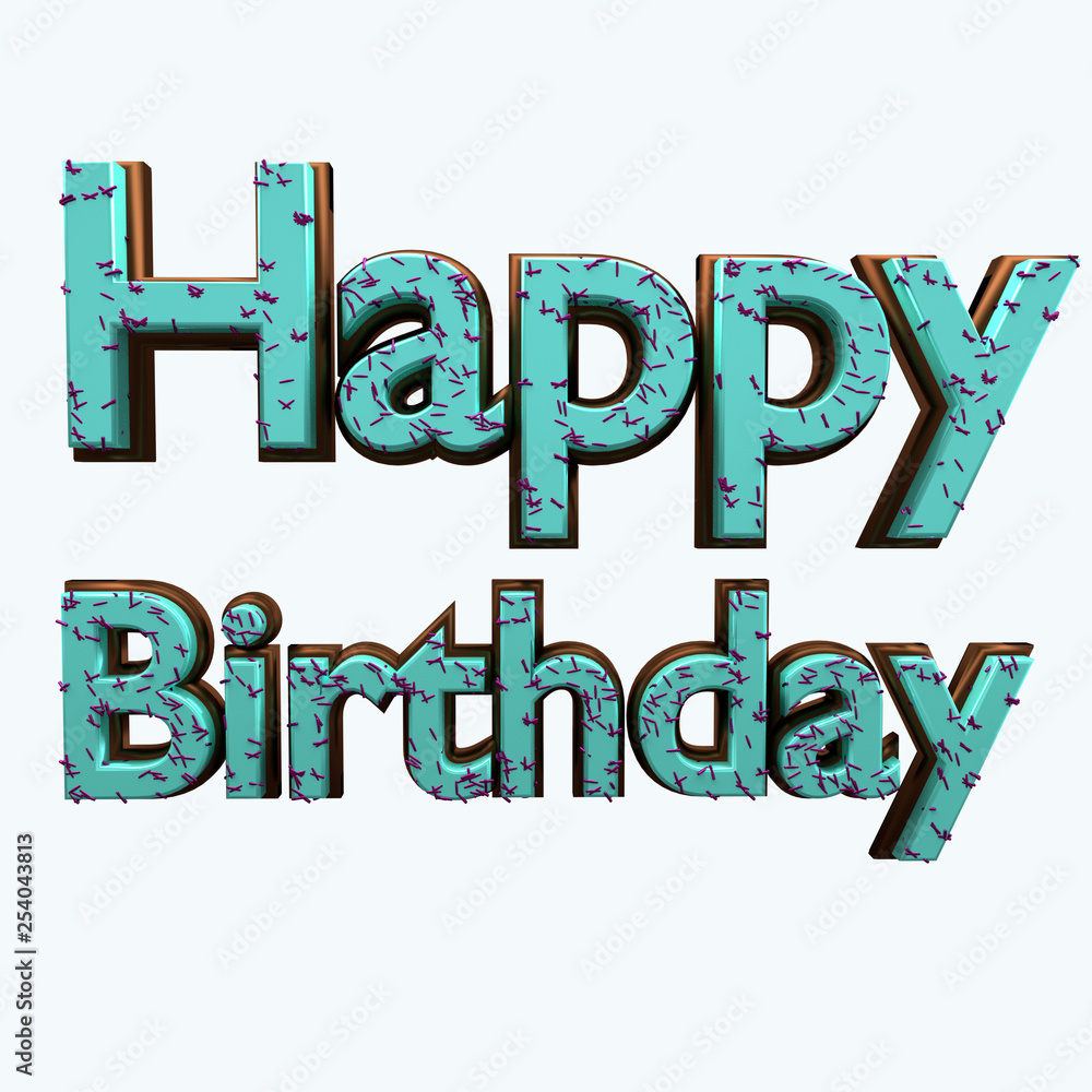 Happy Birthday sprinkle text