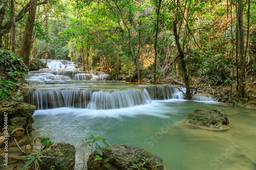 Huai Mae Khamin Waterfall tier 1  Khuean Srinagarindra National Park  Kanchanaburi  Thailand