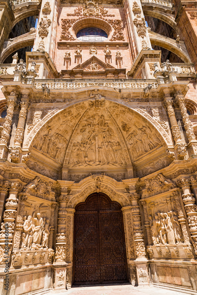 Astorga, Spain. Central Western Portal of the Cathedral, Leon Baroque
