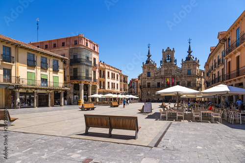 Astorga, Spain. Spain Square and Baroque Town Hall (1683-1748)