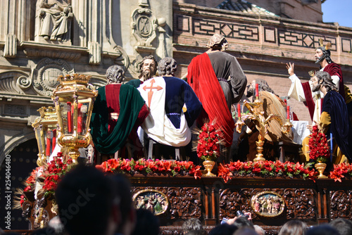 Photography Jesus Christ with the apostles towards the Via Crucis