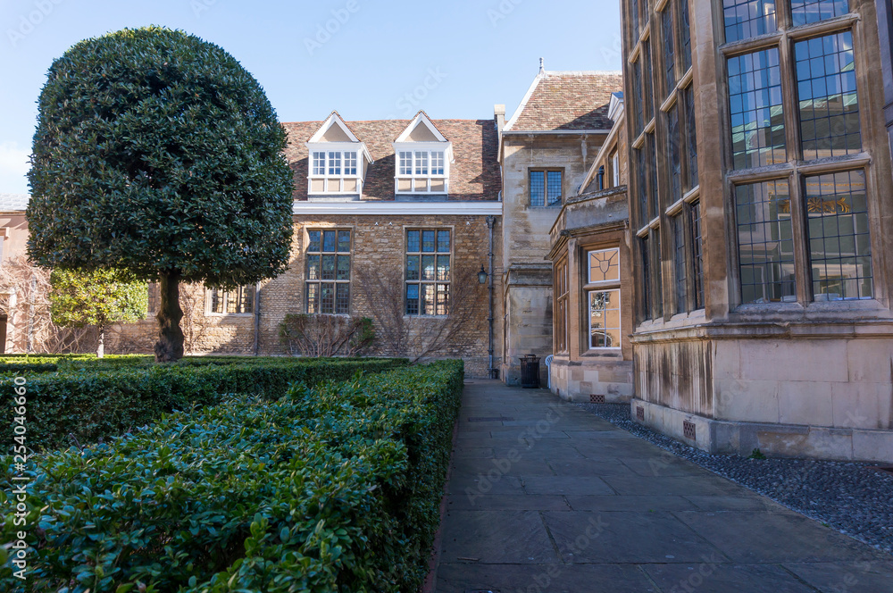 Cambridge City, England - Stunning Courtyards and impresive architecture in springtime