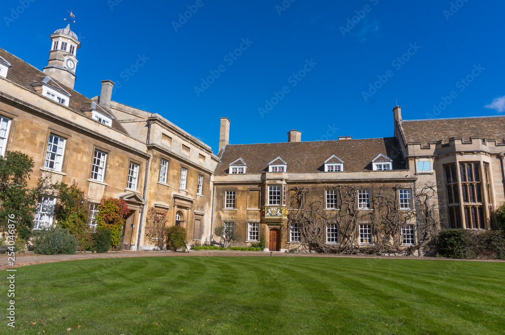 Cambridge City, England - Stunning Courtyards and impresive architecture in springtime
