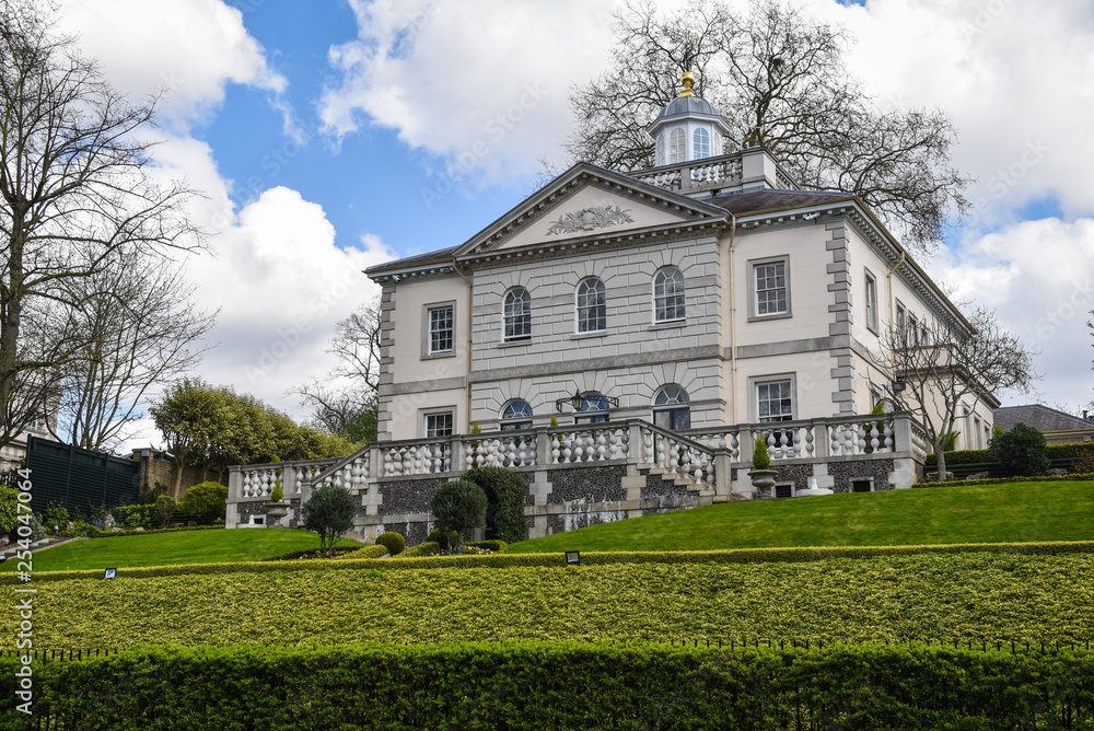 Building in Regent's Park near the Grand Union Canal. London, UK April 2017 Building in Regent's Park near the Grand Union Canal. London, UK April 2017