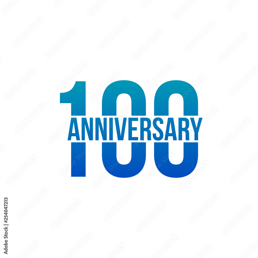 100 years anniversary design with simple design. Vector illustration isolated on white background. 100 years anniversary design with simple design. Vector illustration isolated on white background.