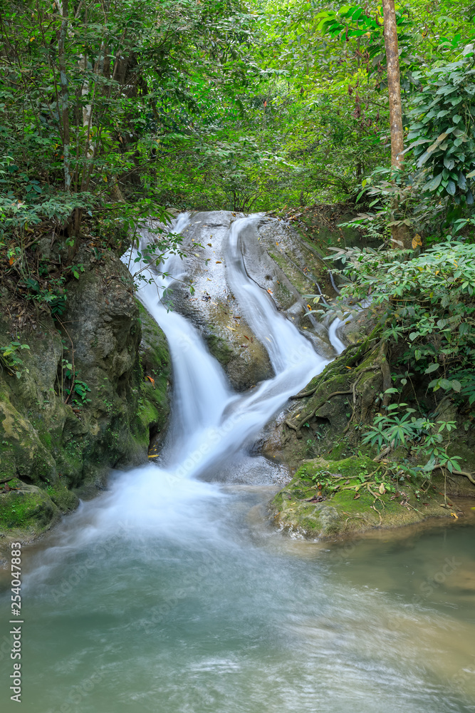 Erawan Waterfall, in National Park at Kanchanaburi, Thailand Erawan Waterfall, in National Park at Kanchanaburi, Thailand