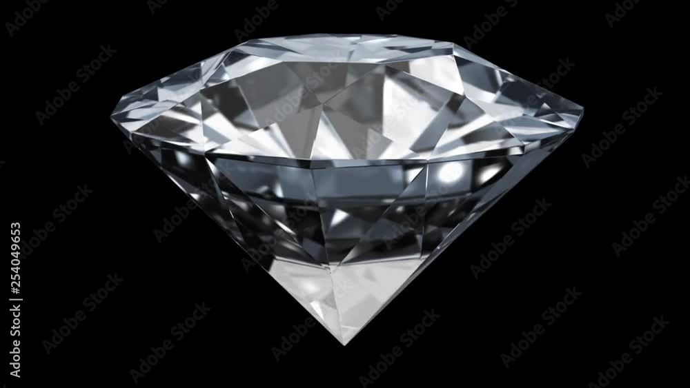 Beautiful Diamond - Seamless loop animation with alpha matte Beautiful Diamond - Seamless loop animation with alpha matte