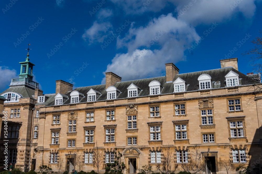 Cambridge City, United Kingdom - Exploring campus of Cambridge and its colleges on a summer day. Conceptual image of education and tourism.