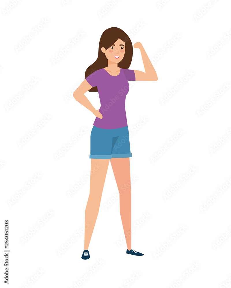 Fototapeta premium strong woman arm signal