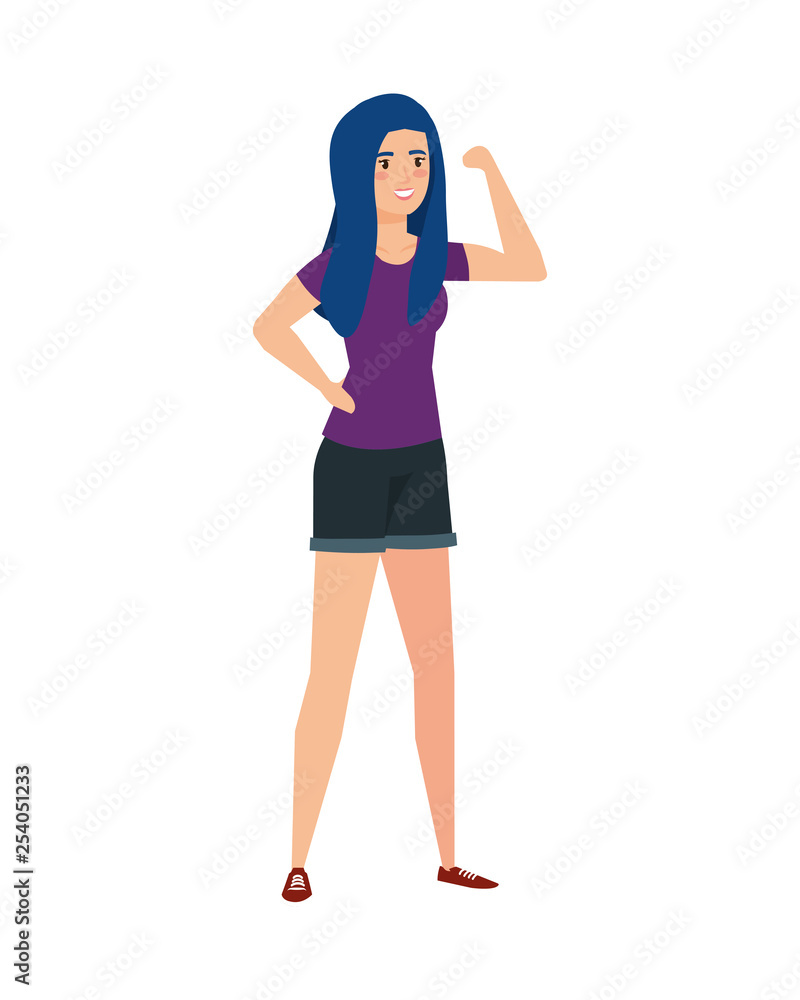 Fototapeta premium strong woman arm signal