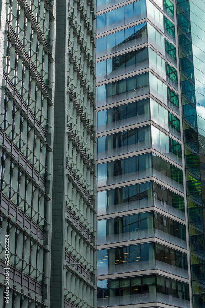 Obraz premium Detail Of Modern Skyscrapers In London, England