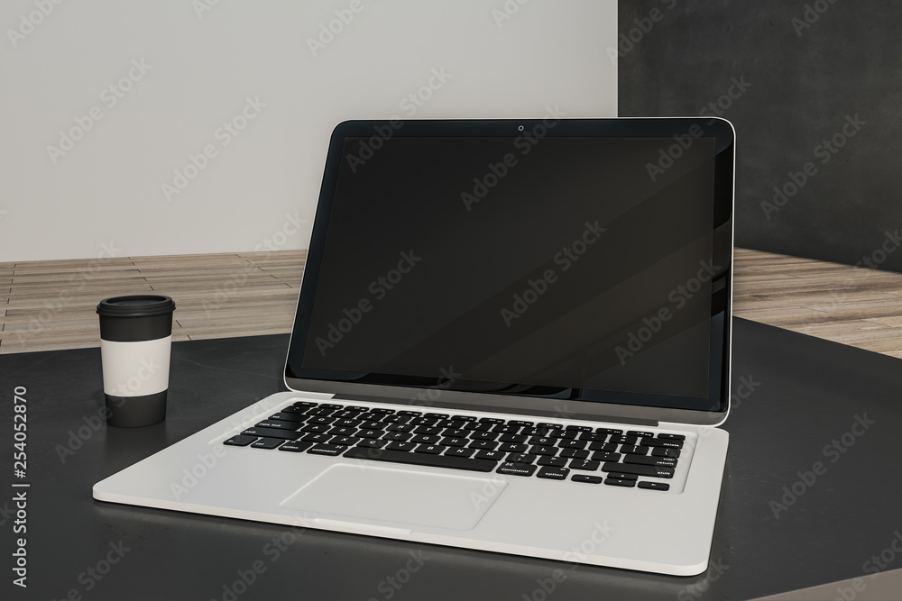 Creative designer desktop with laptop Creative designer desktop with laptop