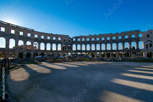 Roman Amphiteater (Pulska Arena, Arena di Pola) is located in Pula, Croatia