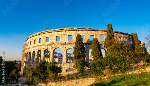 Roman Amphiteater  Pulska Arena  Arena di Pola  is located in Pula  Croatia