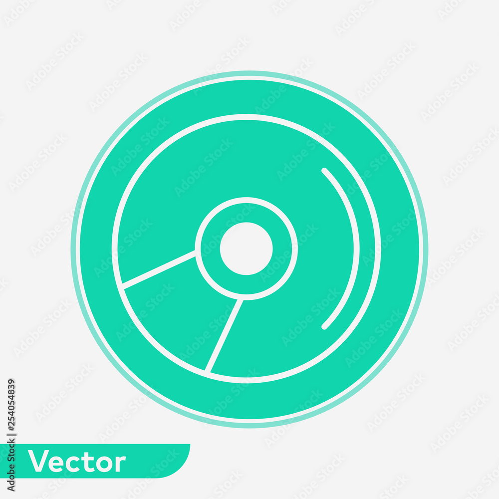 Compact disc vector icon sign symbol Compact disc vector icon sign symbol